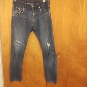 Patagonia Iron Clad Men's Blue Distressed Jeans 34x32